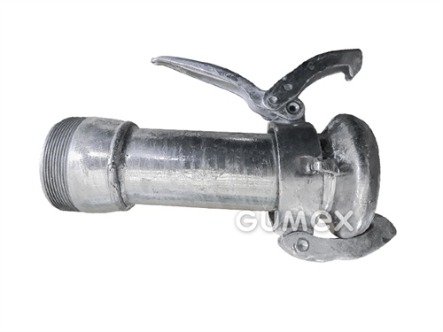 Spojka PERROT s hákom DN50, vonkajší závit BSP 1 1/2", 10bar, tesnenie SBR, pozinkovaná oceľ